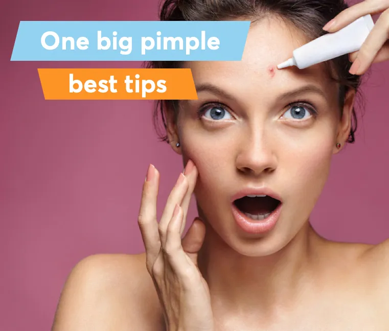 26379 applying whitening toothpaste on pimple